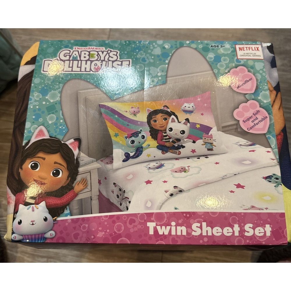 Franco DreamWorks Gabby's Dollhouse‎ Kids Twin, Sheet Set